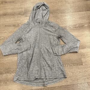 Athleta Womens Small Pacifica Crosscurrent Jacket UPF 50 Gray Full‎ Zip Hooded